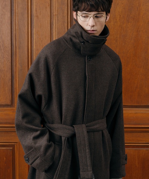 LURAKU（ルラク）の「【LURAKU】Wool soutien collar long Coat