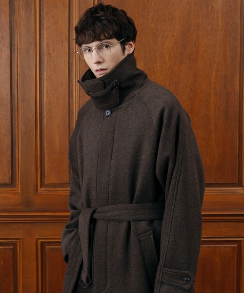 LURAKU ウールステンカラーロングコート LURAKU（ルラク）の「【LURAKU】Wool soutien collar long Coat