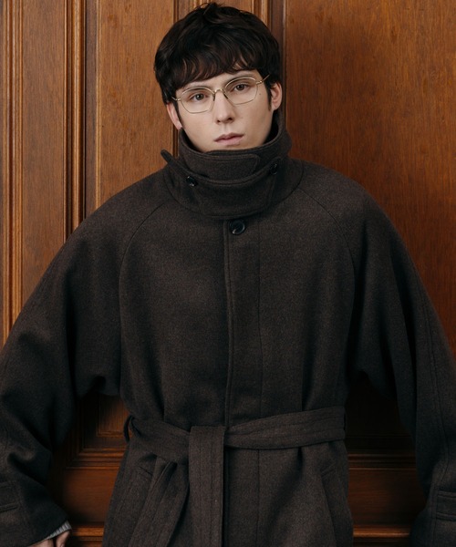 LURAKU（ルラク）の「【LURAKU】Wool soutien collar long Coat