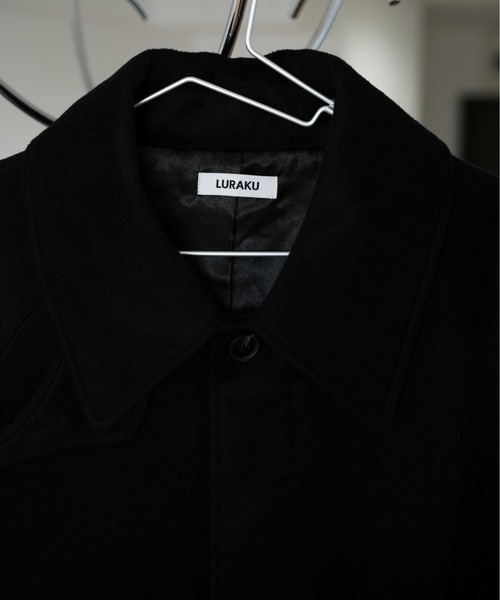 LURAKU ウールステンカラーロングコート LURAKU】Wool soutien collar long Coat / ウールステンカラーロング