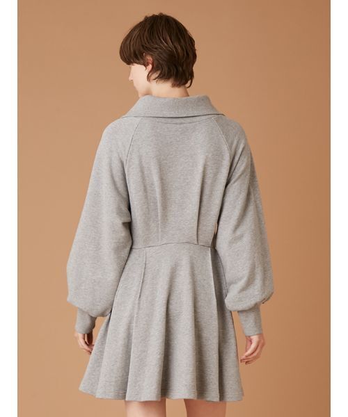 FURFUR（ファーファー）の「ハーフジップスウェットミニワンピース（ワンピース・レディース・ライム/グレー/ネイビー・F）」の6枚目の写真