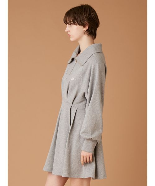 FURFUR（ファーファー）の「ハーフジップスウェットミニワンピース（ワンピース・レディース・ライム/グレー/ネイビー・F）」の7枚目の写真
