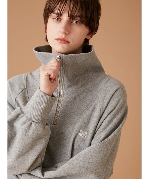 FURFUR（ファーファー）の「ハーフジップスウェットミニワンピース（ワンピース・レディース・ライム/グレー/ネイビー・F）」の10枚目の写真