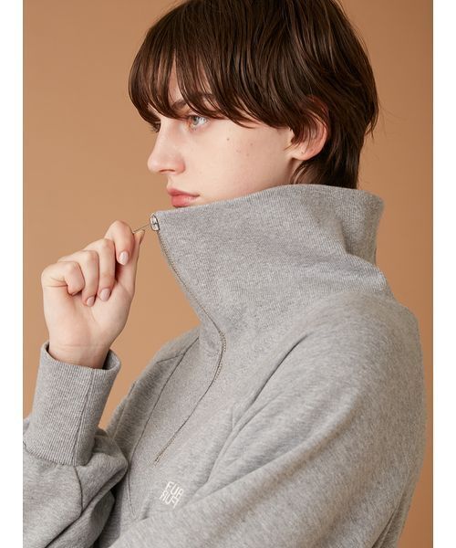 FURFUR（ファーファー）の「ハーフジップスウェットミニワンピース（ワンピース・レディース・ライム/グレー/ネイビー・F）」の11枚目の写真
