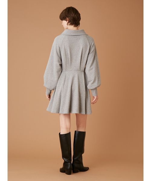 FURFUR（ファーファー）の「ハーフジップスウェットミニワンピース（ワンピース・レディース・ライム/グレー/ネイビー・F）」の13枚目の写真