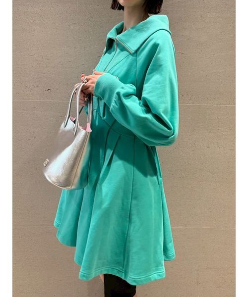 FURFUR（ファーファー）の「ハーフジップスウェットミニワンピース（ワンピース・レディース・ライム/グレー/ネイビー・F）」の16枚目の写真