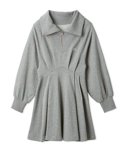 FURFUR（ファーファー）の「ハーフジップスウェットミニワンピース（ワンピース・レディース・ライム/グレー/ネイビー・F）」の18枚目の写真