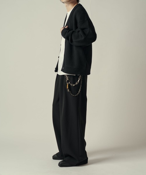 Lui's(ルイス)の「ヘビーワッフルカーデ(カーディガン/ボレロ・メンズ・ブラック/インディゴブルー・S/M)」の10枚目の写真