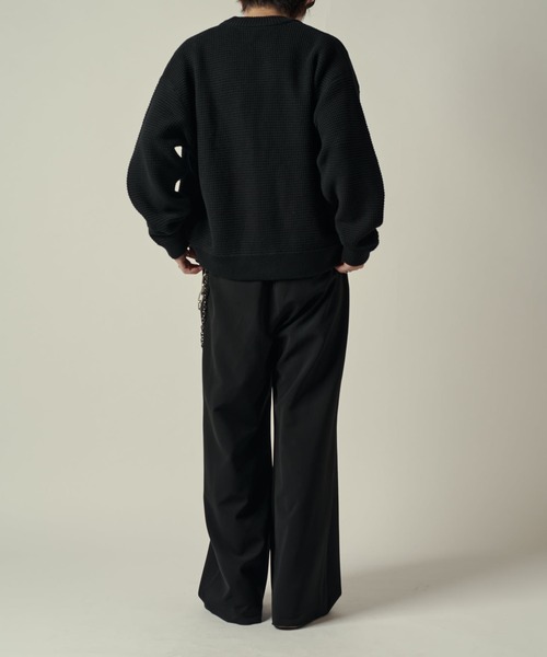 Lui's(ルイス)の「ヘビーワッフルカーデ(カーディガン/ボレロ・メンズ・ブラック/インディゴブルー・S/M)」の11枚目の写真