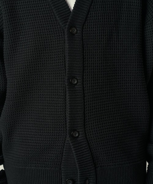 Lui's(ルイス)の「ヘビーワッフルカーデ(カーディガン/ボレロ・メンズ・ブラック/インディゴブルー・S/M)」の7枚目の写真
