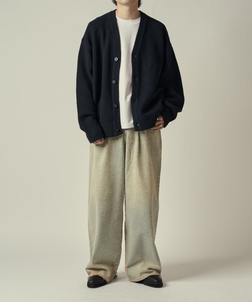 Lui's(ルイス)の「ヘビーワッフルカーデ(カーディガン/ボレロ・メンズ・ブラック/インディゴブルー・S/M)」の16枚目の写真