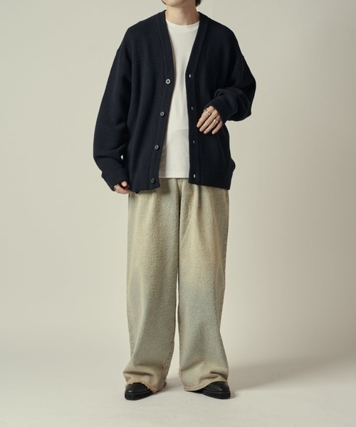 Lui's(ルイス)の「ヘビーワッフルカーデ(カーディガン/ボレロ・メンズ・ブラック/インディゴブルー・S/M)」の17枚目の写真