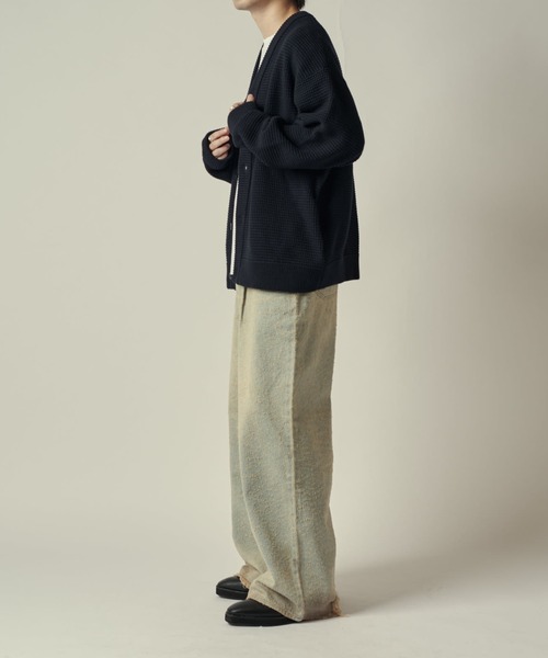 Lui's(ルイス)の「ヘビーワッフルカーデ(カーディガン/ボレロ・メンズ・ブラック/インディゴブルー・S/M)」の18枚目の写真