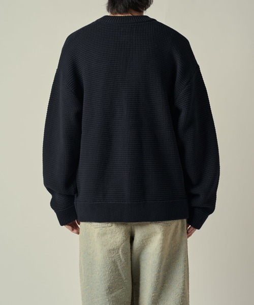 Lui's(ルイス)の「ヘビーワッフルカーデ(カーディガン/ボレロ・メンズ・ブラック/インディゴブルー・S/M)」の15枚目の写真