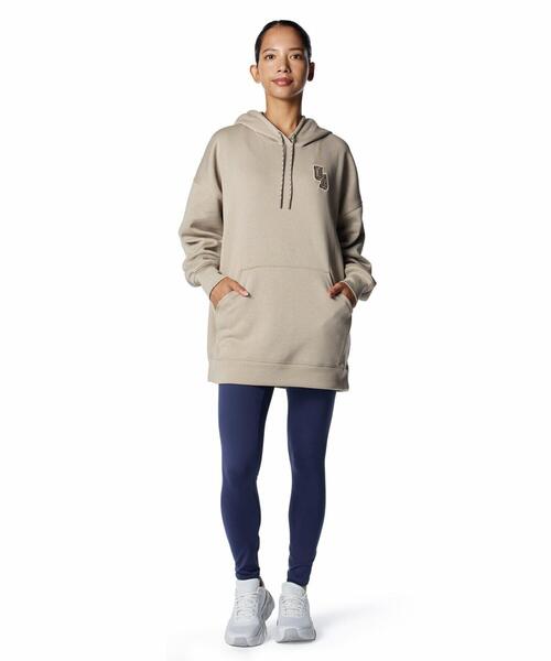 UNDER ARMOUR(アンダーアーマー)の「UAライバルフリース チュニック フーディー(トレーニング/レディース)(スウェット・レディース・ベージュ系・L/M/S/XL)」の3枚目の写真