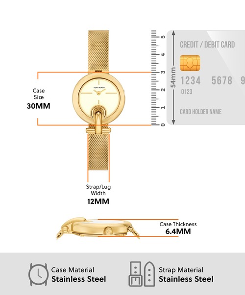 TORY BURCH(トリーバーチ)の「トリーバーチ 腕時計 レディース アナログ ステンレス TBW7076(アナログ腕時計・レディース・ゴールド・FREE)」の5枚目の写真