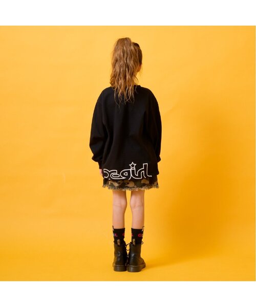 X-girl Stages（エックスガールステージス）の「【DISNEY】ミッキー&フレンズ/長袖Tシャツ（Tシャツ/カットソー・キッズ・ブラック/ホワイト・110cm/120cm/130cm/140cm/90cm/100cm）」の4枚目の写真