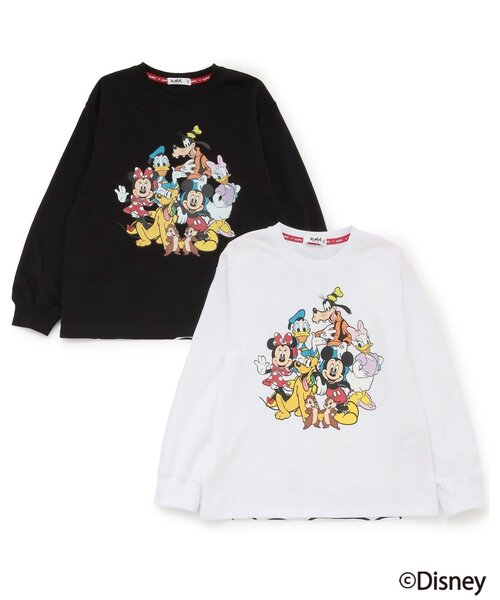X-girl Stages（エックスガールステージス）の「【DISNEY】ミッキー&フレンズ/長袖Tシャツ（Tシャツ/カットソー・キッズ・ブラック/ホワイト・110cm/120cm/130cm/140cm/90cm/100cm）」の6枚目の写真