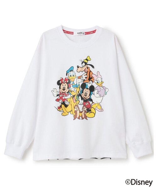 X-girl Stages（エックスガールステージス）の「【DISNEY】ミッキー&フレンズ/長袖Tシャツ（Tシャツ/カットソー・キッズ・ブラック/ホワイト・110cm/120cm/130cm/140cm/90cm/100cm）」の7枚目の写真