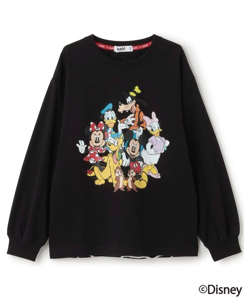 X-girl Stages（エックスガールステージス）の「【DISNEY】ミッキー&フレンズ/長袖Tシャツ（Tシャツ/カットソー・キッズ・ブラック/ホワイト・110cm/120cm/130cm/140cm/90cm/100cm）」の8枚目の写真