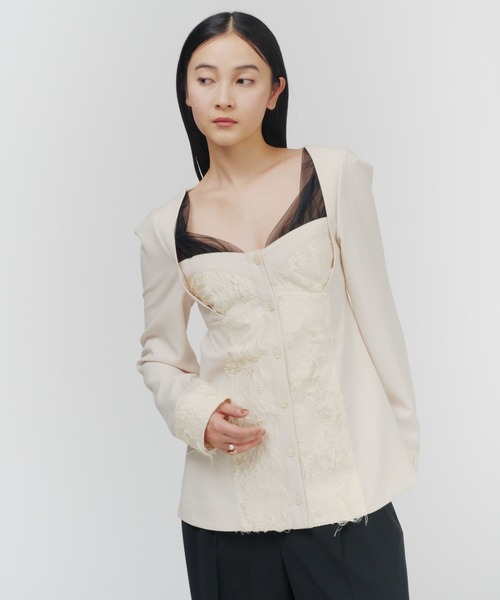 THINGS THAT MATTER(シングス ザット マター)の「PRE-SENT BUSTIER SHIRTS / プレゼント ビスチェ シャツ(シャツ/ブラウス・レディース・アイボリー・FREE)」の11枚目の写真