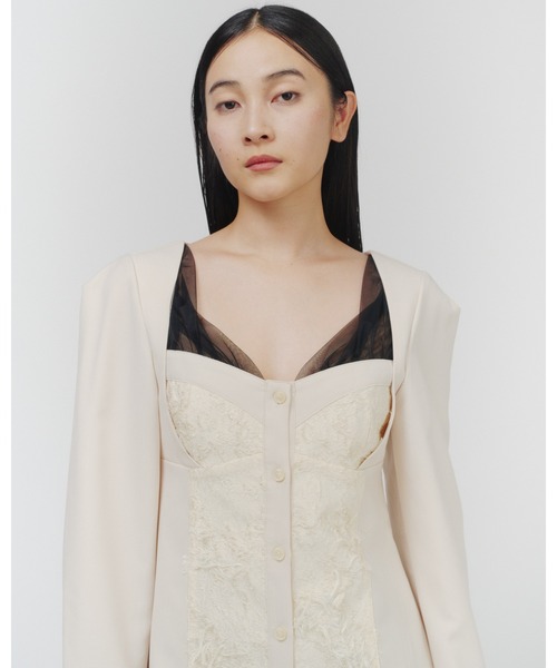 THINGS THAT MATTER(シングス ザット マター)の「PRE-SENT BUSTIER SHIRTS / プレゼント ビスチェ シャツ(シャツ/ブラウス・レディース・アイボリー・FREE)」の10枚目の写真