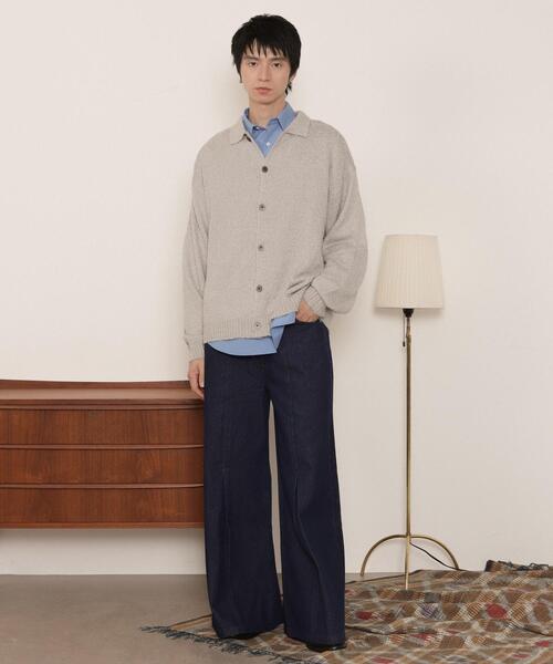 LUCY（ルーシー）の「LUCY/【25年秋冬新作】ブークレボタンカーディガン（カーディガン/ボレロ・メンズ・ライトグレー/ブラウン/ブラック・MEDIUM/LARGE）」の5枚目の写真