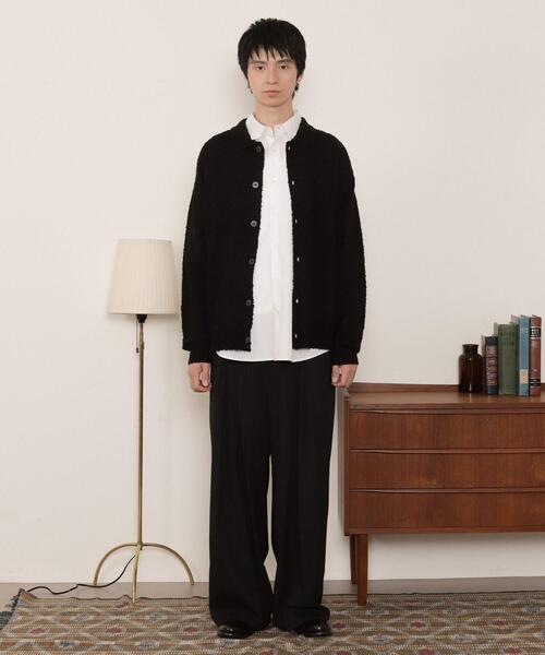 LUCY（ルーシー）の「LUCY/【25年秋冬新作】ブークレボタンカーディガン（カーディガン/ボレロ・メンズ・ライトグレー/ブラウン/ブラック・MEDIUM/LARGE）」の6枚目の写真