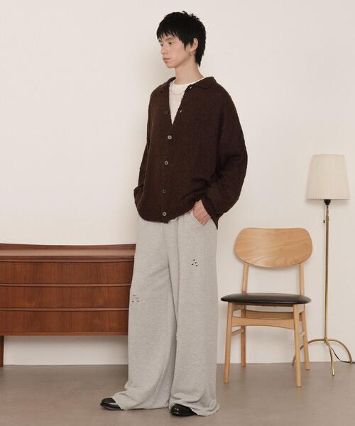 LUCY（ルーシー）の「LUCY/【25年秋冬新作】ブークレボタンカーディガン（カーディガン/ボレロ・メンズ・ライトグレー/ブラウン/ブラック・MEDIUM/LARGE）」の9枚目の写真
