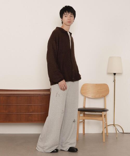 LUCY（ルーシー）の「LUCY/【25年秋冬新作】ブークレボタンカーディガン（カーディガン/ボレロ・メンズ・ライトグレー/ブラウン/ブラック・MEDIUM/LARGE）」の10枚目の写真