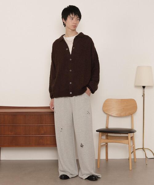 LUCY（ルーシー）の「LUCY/【25年秋冬新作】ブークレボタンカーディガン（カーディガン/ボレロ・メンズ・ライトグレー/ブラウン/ブラック・MEDIUM/LARGE）」の11枚目の写真