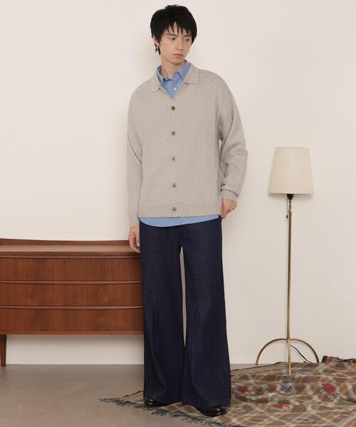 LUCY（ルーシー）の「LUCY/【25年秋冬新作】ブークレボタンカーディガン（カーディガン/ボレロ・メンズ・ライトグレー/ブラウン/ブラック・MEDIUM/LARGE）」の16枚目の写真