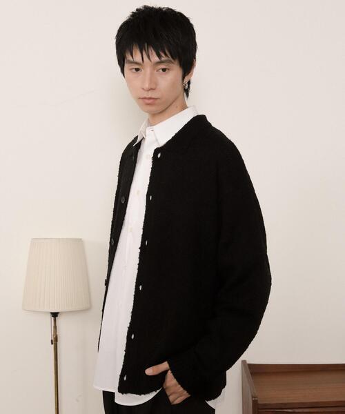 LUCY（ルーシー）の「LUCY/【25年秋冬新作】ブークレボタンカーディガン（カーディガン/ボレロ・メンズ・ライトグレー/ブラウン/ブラック・MEDIUM/LARGE）」の20枚目の写真