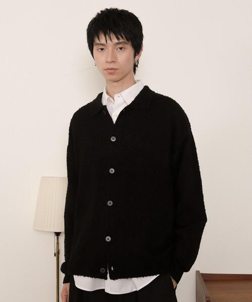 LUCY（ルーシー）の「LUCY/【25年秋冬新作】ブークレボタンカーディガン（カーディガン/ボレロ・メンズ・ライトグレー/ブラウン/ブラック・MEDIUM/LARGE）」の22枚目の写真