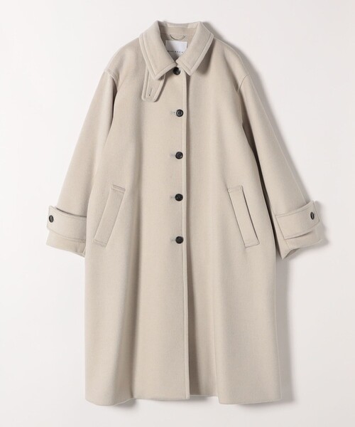 quaranciel(カランシエル)の「quaranciel: PURE WOOL スタンド & ステンカラー ロング コート(ステンカラーコート・レディース・ライトグレー/ブラック・ONE SIZE)」の22枚目の写真