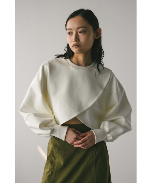 STYLEMIXER(スタイルミキサー)の「2WAYクロスダンボールトップ(Tシャツ/カットソー・レディース・ホワイト/ブラック/ベージュ・FREE)」の6枚目の写真