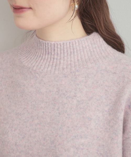 couture brooch（クチュールブローチ）の「【5色展開】やわらかヤクライクニット（ニット/セーター・レディース・アイボリー/パープル/サックスブルー/ベビーピンク/チャコールグレー・38/42/36）」の9枚目の写真