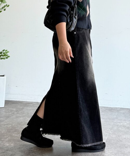 CPCM（シーピーシーエム）の「コーデュロイマーメイドスカート（スカート・レディース・ブラック/ブラウン/ネイビー・PS/FREE）」の9枚目の写真
