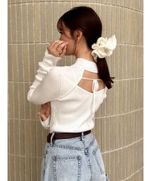 dazzlin | バックオープンリブニットトップス(ニット/セーター)