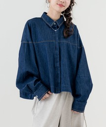 SABUROKU（サブロク）の「【SABUROKU】立体シルエットで魅せる 袖切替 デニム シャツ（シャツ/ブラウス）」