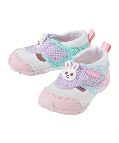 MIKI HOUSE(ミキハウス)の「ダブルラッセル セカンドベビーシューズ(スニーカー・キッズ・ピンク/マルチ・13cm/14.5cm/15cm/15.5cm/13.5cm/14cm)」の9枚目の写真