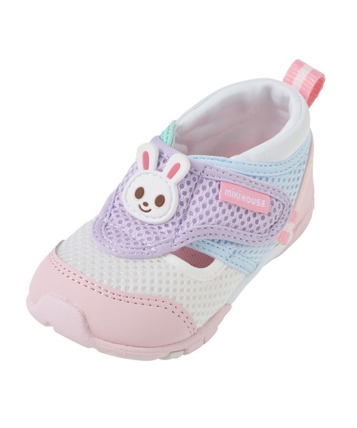 MIKI HOUSE(ミキハウス)の「ダブルラッセル セカンドベビーシューズ(スニーカー・キッズ・ピンク/マルチ・13cm/14.5cm/15cm/15.5cm/13.5cm/14cm)」の10枚目の写真