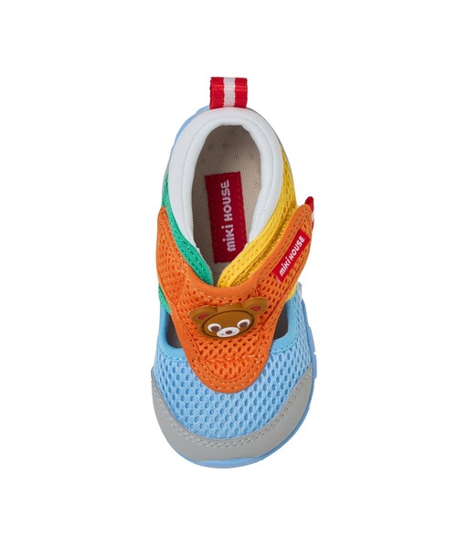 MIKI HOUSE(ミキハウス)の「ダブルラッセル セカンドベビーシューズ(スニーカー・キッズ・ピンク/マルチ・13cm/14.5cm/15cm/15.5cm/13.5cm/14cm)」の3枚目の写真