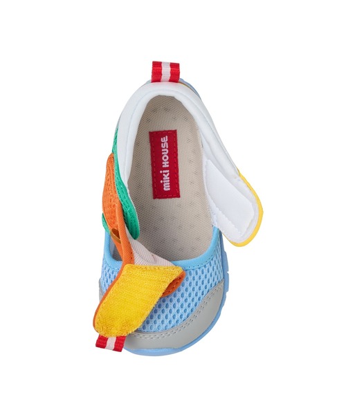 MIKI HOUSE(ミキハウス)の「ダブルラッセル セカンドベビーシューズ(スニーカー・キッズ・ピンク/マルチ・13cm/14.5cm/15cm/15.5cm/13.5cm/14cm)」の4枚目の写真