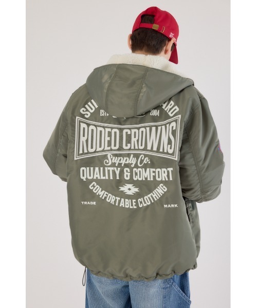 RODEO CROWNS WIDE BOWL（ロデオクラウンズワイドボウル）の「バックロゴフライトジャケット（その他アウター・メンズ・ブラック/カーキ・LARGE/MEDIUM）」の19枚目の写真