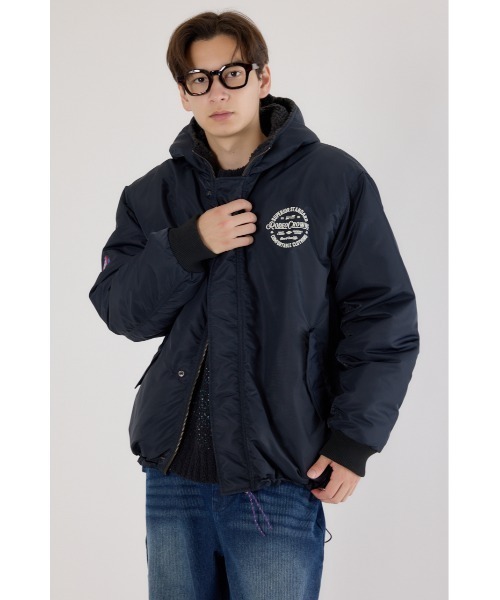 RODEO CROWNS WIDE BOWL（ロデオクラウンズワイドボウル）の「バックロゴフライトジャケット（その他アウター・メンズ・ブラック/カーキ・LARGE/MEDIUM）」の4枚目の写真