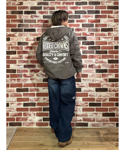 RODEO CROWNS WIDE BOWL（ロデオクラウンズワイドボウル）の「バックロゴフライトジャケット（その他アウター・メンズ・ブラック/カーキ・LARGE/MEDIUM）」の12枚目の写真