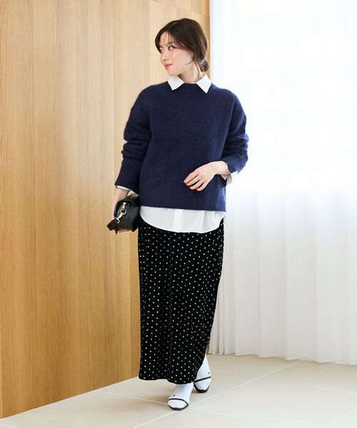 le.coeur blanc(ルクールブラン)の「グリッタードットベロアナロースカート(スカート・レディース・ブラック/ブラウン・38)」の21枚目の写真