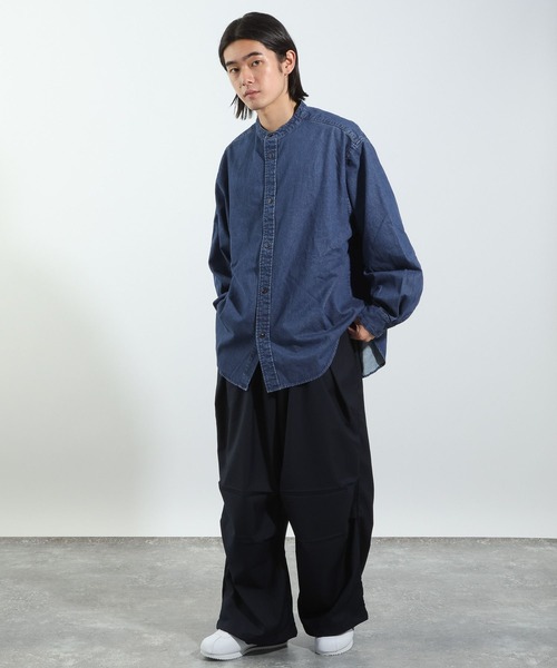 BAYFLOW（ベイフロー）の「【IVY(アイビー)×BAYFLOW】バンドカラーデニムシャツ（シャツ/ブラウス・メンズ・ブルー/ブラック・MEDIUM/LARGE）」の19枚目の写真