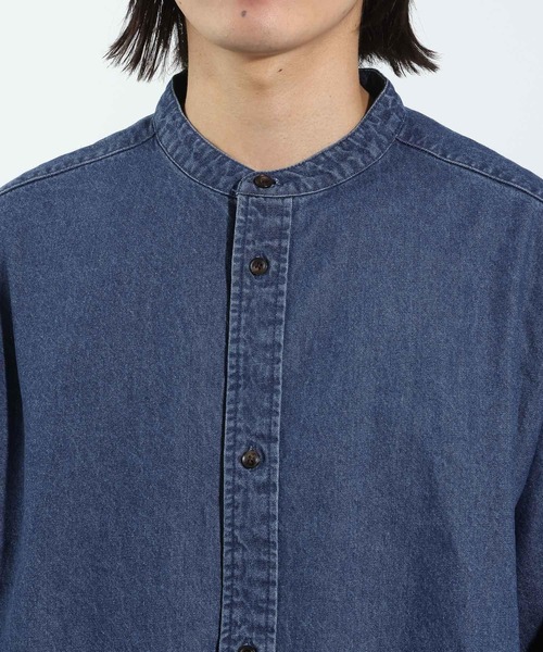 BAYFLOW（ベイフロー）の「【IVY(アイビー)×BAYFLOW】バンドカラーデニムシャツ（シャツ/ブラウス・メンズ・ブルー/ブラック・MEDIUM/LARGE）」の12枚目の写真